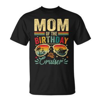 Mom Of The Birthday Cruiser Sunglasses Cruise Vintage T-Shirt - Thegiftio UK