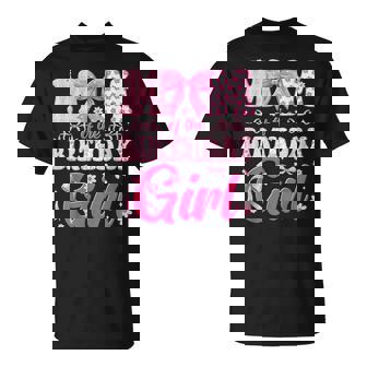 Mom Of The Birthday Girl Family Pink Bow Family Party T-Shirt - Monsterry