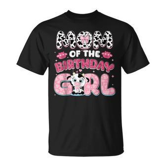 Mom Of The Birthday Girl Farm Cow Family Birthday Decoration T-Shirt - Thegiftio UK