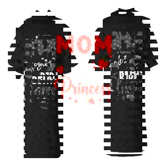 Mom Of The Birthday Princess Strawberry Theme Bday Party T-Shirt - Thegiftio