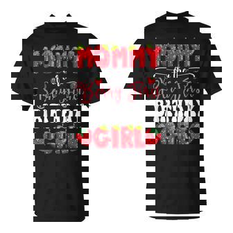 Mommy Of Berry First Birthday Girl Strawberry 1St Bday T-Shirt - Monsterry