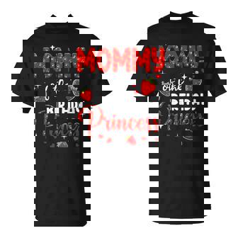 Mommy Of The Birthday Princess Strawberry Theme Bday Party T-Shirt - Thegiftio