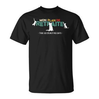 Mon Plan De Retraité Cadeau Retraité Chat Humour T-Shirt - Cadeauxyz