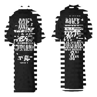 Money Can't Make You Happy But Equestrianism Equestrian Can T-Shirt | Mazezy