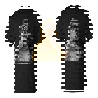 Monkey Y2k Thinking Monkey Meme Brainrot T-Shirt | Seseable FR