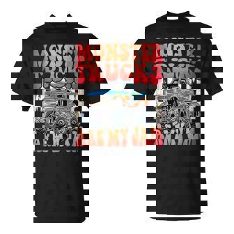 Monster Truck Are My Jam Colorful Monster Trucks T-Shirt - Monsterry