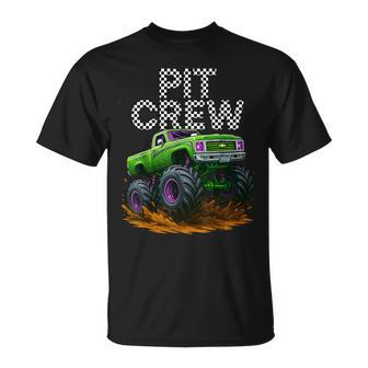Monster Truck Pit Crew Family Matching Birthday Party T-Shirt - Thegiftio UK
