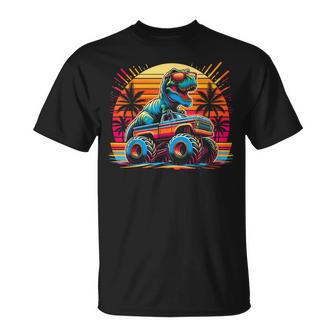 Monster Truckerano Dinosaurio Monster Truck Camiseta unisex - Regaloses