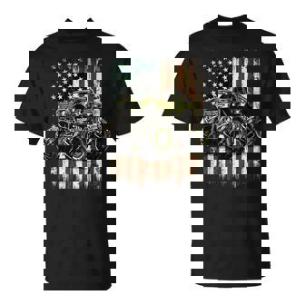 Monster Trucks Usa Flag 4Th July Monster Truck T-Shirt - Monsterry