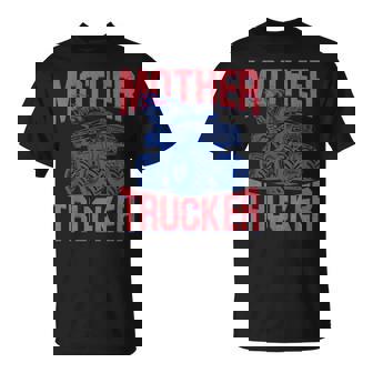 Mother Trucker Mom Of Boys Monster Truck Mom Mama Racing T-Shirt - Monsterry