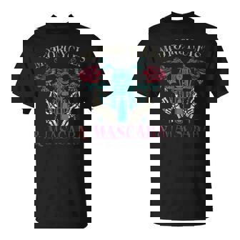 Motorbike Riding Women Motorcycles And Mascara Roses Biker T-Shirt | Mazezy