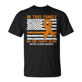 Multiple Sclerosis Awareness Ms Awareness Flag Usa T-Shirt - Thegiftio UK