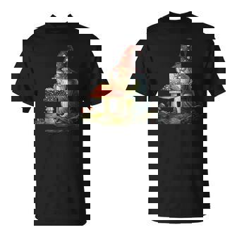 Mushroom Foraging Wizard Goblincore Cottagecore Mycologist T-Shirt | Mazezy