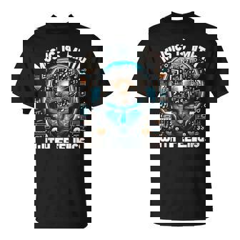 Music Is Math With Feeling Humor Music Teacher Themed Gag T-Shirt | Mazezy