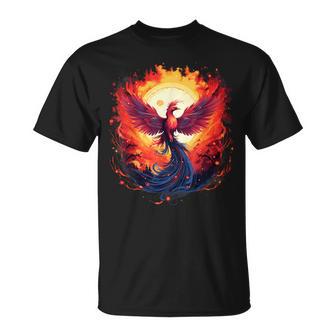 Mythical Bird Phoenix Rising Rejuvenation Fire Phoenix Bird T-Shirt - Thegiftio UK