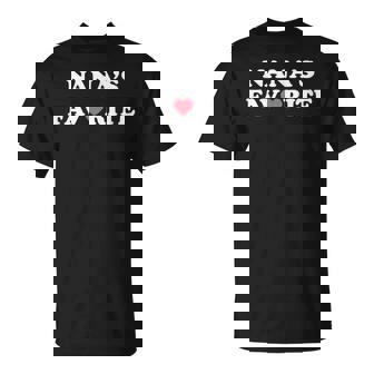 Nana's Favorite With Red Heart T-Shirt - Monsterry