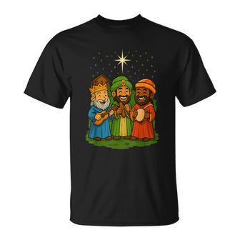 Navidad Día De Reyes Magos Diseño Tradicional Con Estrellas Camiseta unisex - Regaloses