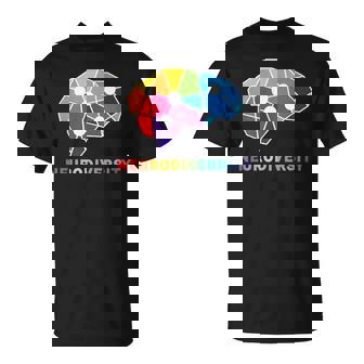 Neurodiversidad Arco Iris Cerebro Neurodiversidad Camiseta unisex - Regaloses