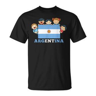 Niños Argentina Bandera Mes De La Hispanidad Argentina Camiseta unisex - Regaloses