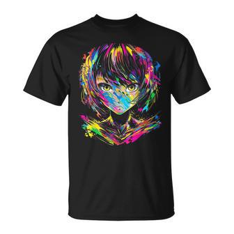 NMy Anime Manga Motiv Bunte Kunst Anime T-Shirt - Geschenkecke