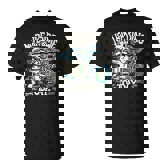 No Bike Riding Today Mecánico Ciclista Divertido Gato Camiseta unisex - Regaloses