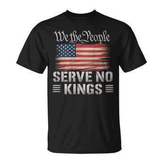 No Kings Day Vintage Patriotic No Kings 2025 On Back T-Shirt - Thegiftio UK