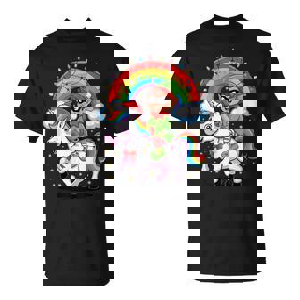Noël Lutin Licorne Arc-En-Ciel Lutins T-Shirt - Cadeauxyz