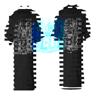 In November We Wear Blue Diabetes Awareness Ribbon T-Shirt - Monsterry