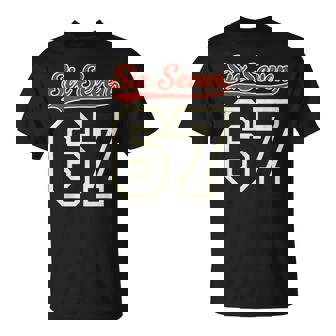 Number 67 Numbered Six Seven Baseball Jersey Style Team 67 T-Shirt | Mazezy