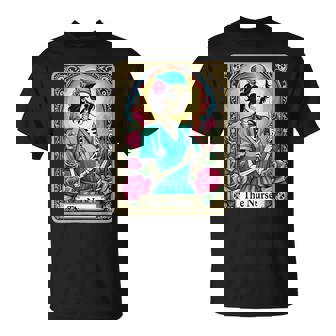 Nurse Skeleton Tarot Card Nursing Nurse Rn Lpn Np Emt T-Shirt | Mazezy