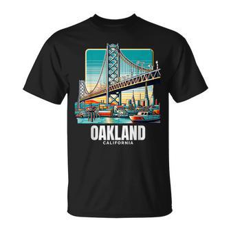 Oakland California Port Of Oakland Bay Bridge Bay Area Love T-Shirt - Thegiftio