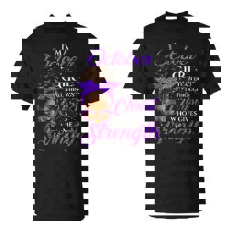 October Girl Birthday Black Afro Christian Saying T-Shirt | Seseable UK
