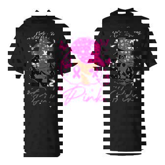 In October We Wear Pink Breast Cancer Awareness Black Women T-Shirt | Mazezy