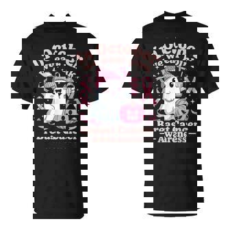 In October We Wear Pink Breast Cancer Halloween Women T-Shirt - Monsterry