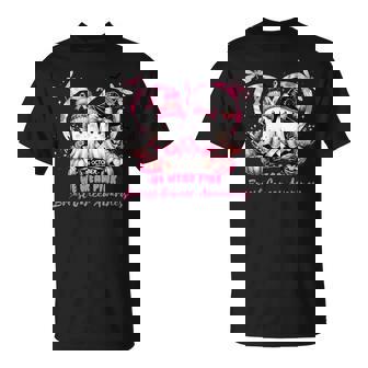 In October We Wear Pink Breast Cancer Heart Dragonflies T-Shirt | Mazezy