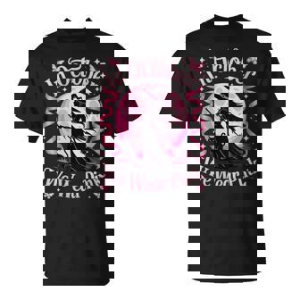 In October We Wear Pink Witch Halloween Awareness T-Shirt | Seseable CA