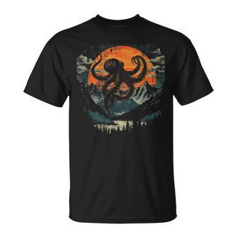 Octopus For MenGraphic Mountain T-Shirt - Thegiftio UK