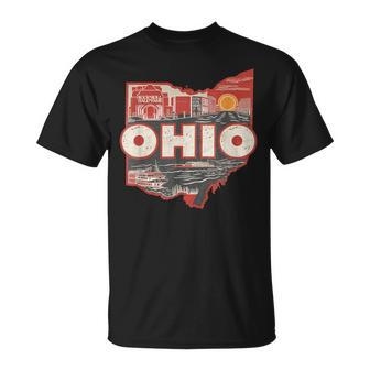 Ohio State Of Ohio Retro Ohio T-Shirt - Thegiftio