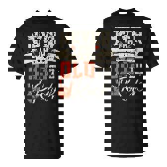 Never Too Old To Rock Electronic Rock Guitar T-Shirt | Mazezy