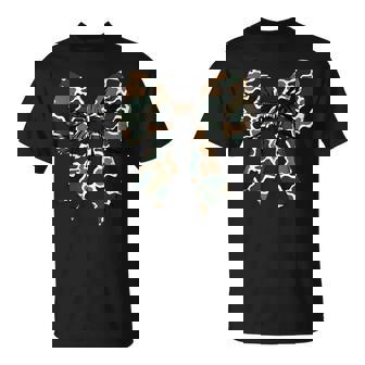 Old School Camouflage Coquette Bow Hunting Girl T-Shirt | Mazezy