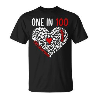 One In 100 Congenital Heart Disease Awareness Chd Awareness T-Shirt - Thegiftio UK