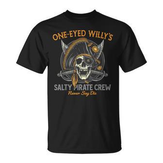 One Eyed Willy's Salty Pirate Crew T-Shirt - Thegiftio UK