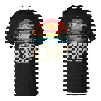 Op Ocean Vintage Pacific Beach Sun Palm Trees Retro T-Shirt - Monsterry