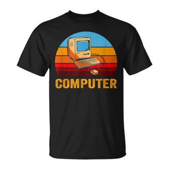 Ordenador Retro Estilointage Atardecer Camiseta unisex - Regaloses