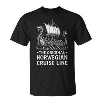 Original Norwegian Cruise Line Viking Humor Vikings T-Shirt - Monsterry