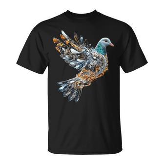 Paloma Pájaro Motivo Animal Obra Arte Paloma Camiseta unisex - Regaloses