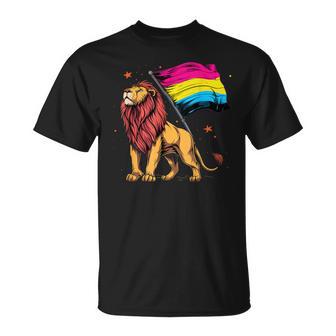 Pan Pride Lion Lgbtq Pansexualidad Pansexual Orgullo Pansexual Bandera Pan Camiseta unisex - Regaloses