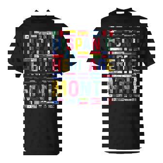 Hispanic Heritage Month Vintage Latino Countries Flags T-Shirt | Mazezy