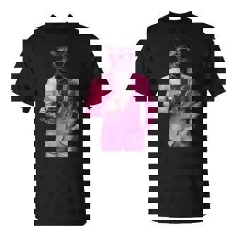 Panthèreophistiquée En Costume Rose T-Shirt - Cadeauxyz