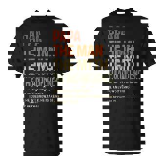 Papa The Man The Myth The Bad Influence Father's Day T-Shirt - Thegiftio